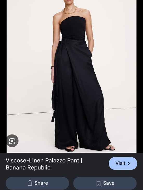 Banana Republic Pants - Banana Republic Black Wide-Leg Wrap Palazzo Pants NWT SIZE XSmall